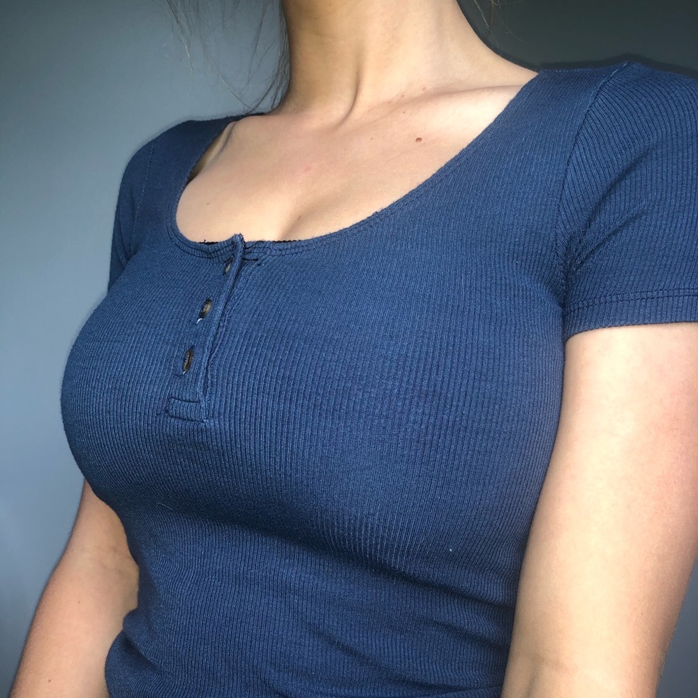 AE soft and sexy henley styled top